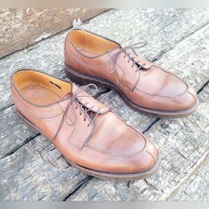 Men's Brown Leather Derby Shoes Allen Edmonds Stockbridge Size 9.5‎ D Shoes